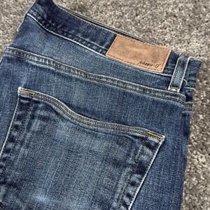 Johnnie O Jeans Men 34x34 Noon Noon Blue Denim 5 Pocket Stretch Dark Wash Faded